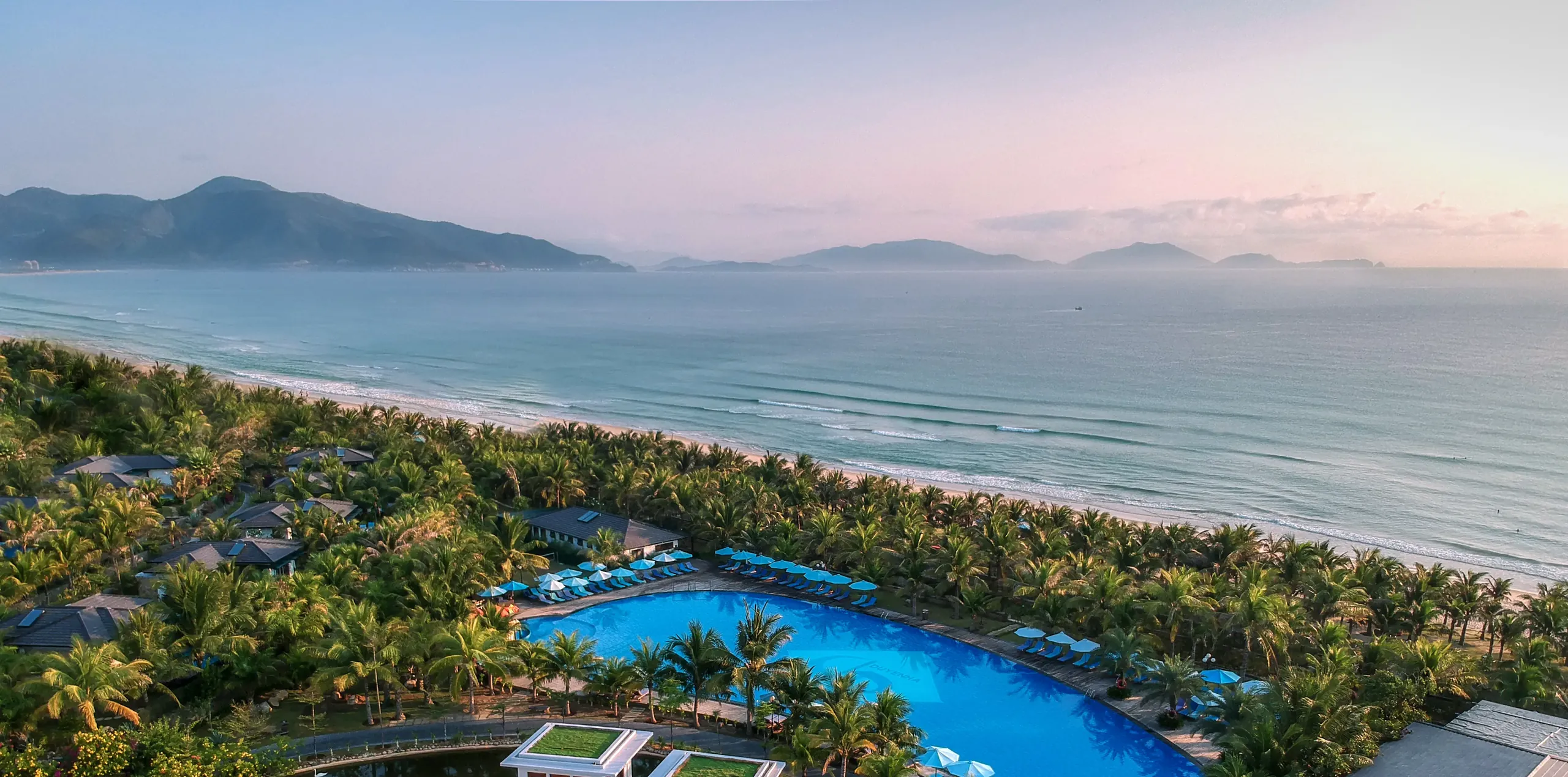 Luxury resort pool view